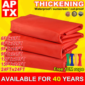 Can be used for 30 years APTX trapal 9FTx15FT 12FTx18FT 50MM trapal waterproof makapal tear-resistant and Double-sided thickened Buy 1 get 1 free rope trapal lona trapal waterproof japan heavy duty pang bubong trapal lona