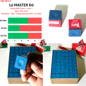 [THỊNH TÂM] Hộp 144 Viên Lơ Bida Đài Loan Lơ Master  Lơ Xanh Lơ Đỏ dành cho CLB [ Hộp LƠ ĐÀI LOAN 1 ]