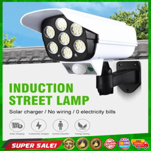 Đèn Năng Lượng Mặt Trời Giả Camera Ngoài Trời Tự Động BẬT TẮT Chống Trộm Chống Nước IP67 Có Điều Khiển