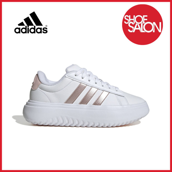 adidas gazelle silver green womens Shop White Womens Grand Court Platform Sneakers  Shoebacca