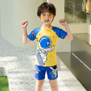 Bộ Bơi Bé Trai Habi Fashion HB2425 Tặng Kèm Mũ Đồ Bơi Bé Trai Họa Tiết Phi Hành Gia Cho Bé Từ 9-35kg