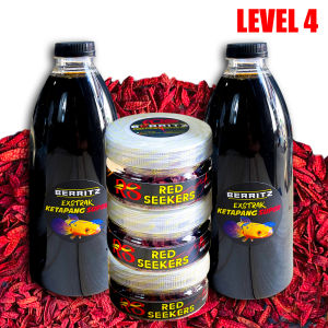 BERRITZ Paket Hemat Level 4 - Red Seekers Premium dan Ektrak Ketapang Pakan ikan channaarwanakoi
