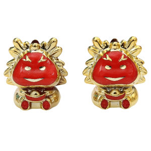 2 chiếc Hạt Charm Hạt rồng vàng Acrylic 29x32mm cho làm đồ trang sức vòng tay tự làm vòng cổ dây xích Điện thoại Phụ kiện