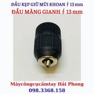 ĐẦU MĂNG GIANH - ĐẦU KẸP MŨI KHOAN phi 10 mm - 13 mm BỌC NHỰA