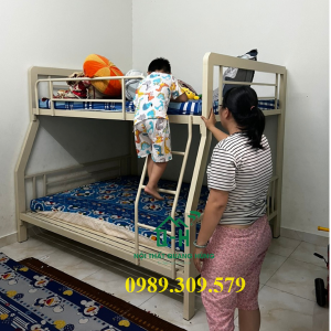 GIƯỜNG TẦNG SẮT HỘP VUÔNG 4X8 CAO CẤP GIAO NHANH HCM