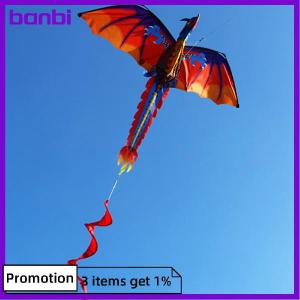 banbi ว่าวไนลอน3D ขนาดใหญ่สำหรับครอบครัว ว่าวมังกรบินมีสาย100เมตรของเล่นกีฬากลางแจ้ง