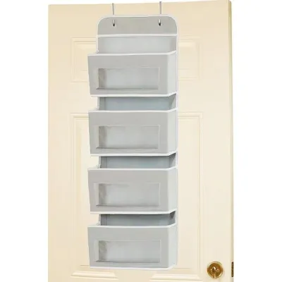 YYLINGX 3/4/5 tầng Giá để đồ treo cửa Tiết kiệm không gian Bền bỉ Túi đựng đồ treo tường Cửa sổ PVC trong suốt Túi đựng đồ phía sau cửa Sử dụng tại nhà