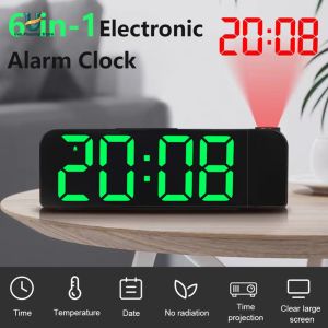 Home Decor Projection Alarm Clock with Adjustable Brightness and Snooze Function for Bedroom and Study Room Stylish Bedside Accessory