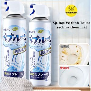Chai xịt bọt tuyết vệ sinh bồn cầu toilet loại bỏ vi khuẩn đánh bay mọi vết bẩn ố vàng hương thơm mát dung tích 500ml