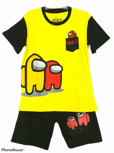 Setelan anak laki laki Kantong AU kuning size 2-10 Tahun / baju anak / baju murah / COD