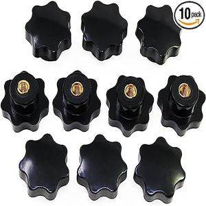 10Pcs M8 Star Knob Clamping Handle Brass Female Threaded Handle Screw On Knob Grip