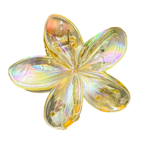 Stylish Blue Flower Ponytail Clip Hair Claw For Creating Sophisticated Hairstyles Suitable For Various Occasion