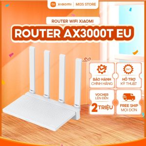Bộ Phát WiFi Xiaomi Router AX3000T EU | WiFi 6 Tốc Độ 2976Mbps 4 Cổng Gigabit Mesh