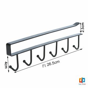 Time Zones ราวตะขอแขวนแบบเหล็กเคลือบสี