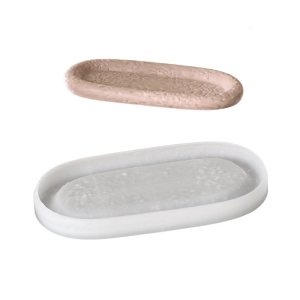 Flexible Silicone Mold for Dish Epoxy Oval Shaped Tray Cup Mould Plaster Storage Plate Home Decoration Mould