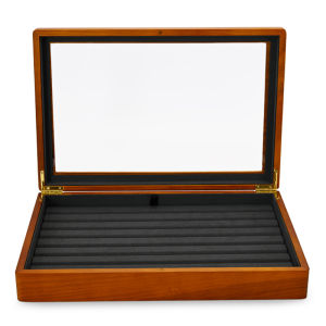 Oirlv Wooden Jewelry Gold Diamond Pearl Ring Earrings Bracelet Watch Necklace Storage Organizer Box Birthday Gift Case X039
