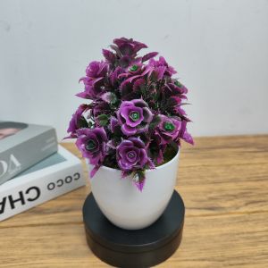 Azgalery PBP28 / Tanaman Hias Palsu Bunga Akasia Mawar Plastik Dekorasi Rumah Import Jakarta / COD