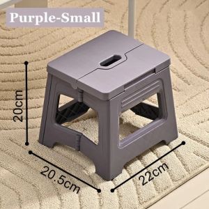 COOLCELLS Collapsible Folding Step Stool with Handle Thickened Footstool Portable Plastic Small Bench Shoe Changing