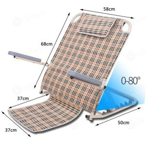 【นั่งสบาย】พนักพิงหลัง ปรับระดับ6ระดับ พร้อมราวจับ พับได้ พนักพิงหลัง กิจกรรมอ่านหนังสือสําหรับผู้ป่วยที่นอนเป็นอัมพาตเก้าอี้พักผ่อน ปรับเอนนอนได้ นุ่มสบายมีระบาย เก้าอี้พับ แข็งแรงทนทาน **เลือกสีไม่ได้นะคะ ทางร้านคละสีนะคะ