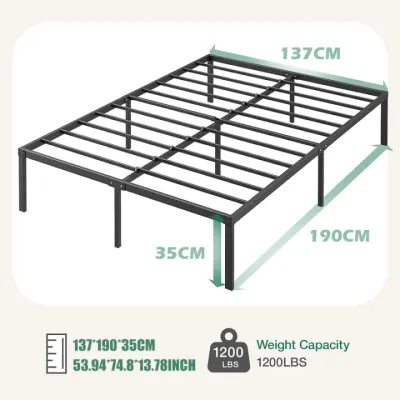 MEITIAN Iron Bed Frame Luxury Metal Bed Frame Without Headboard Double Iron Bed Apartment Iron Bedstead