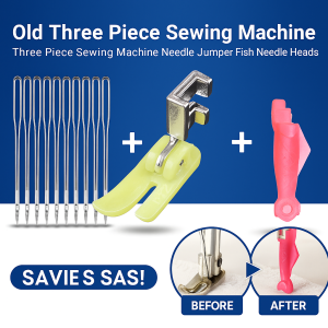 Antiskipping 3piece set of special positioning presser foot needles