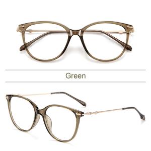 Chic Eyewear Fashion Presbyopic Glasses Anti-Radiation Specs for Men Women High-Definition Anti-Blue Graded Reading Glasses Metal Frame 0+100+150+200+250+300 Farsighted Eyeglasses