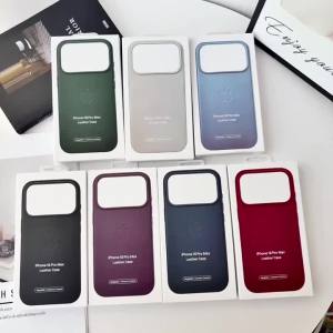 AI Camera Button Leather Magsafe Logo Phone Case for iPhone 18 Pro 18 Pro Max Original Wireless Charging Frosted Cover with Box2026