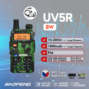 Baofeng UV-5R Two-Way Radio 8W High Power 128CH Frequency band Portable Walkie Talkie Dual Band UHF/VHF Radio 10km Long Range FM Transceiver