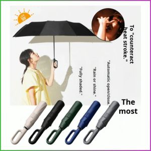 Ring Buckle Large Sunny Umbrella Skin-level Touch Sunscreen Dustproof School Bag Rain or Shine