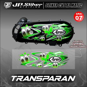 Sticker Blok CVT Arai Motif Api Transparan Sudah Cutting Untuk Semua Matic Beat Scoopy Mio Vario