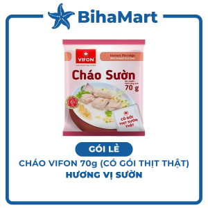 [GÓI LẺ] - VIFON - Cháo Vifon 70g hương vị Sườn (có gói thịt sườn thật) Cháo sườn Vifon Cháo thịt sườn Vifon (70g/gói)