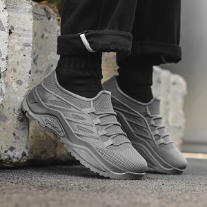 รองเท้าบูทกันน้ำผู้ชาย สีพื้น แบบสวม ใส่สบาย กันลื่น ทนทาน รองเท้าลำลองกันน้ำ เหมาะสำหรับวันฝนตกและกิจกรรมกลางแจ้ง