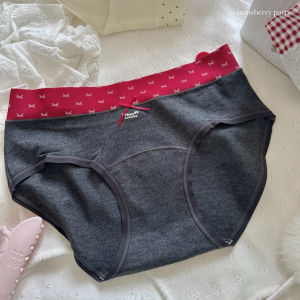 Hi.sweetie🎀[Ready Stock] Japanese Style Sweet Girl Ribbon Panties Mid Waist Soft Cotton Woman Underwear Pure Cotton