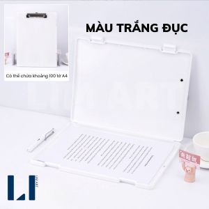Hộp đựng bản vẽ tranh vẽ tài liệu hồ sơ khổ A4 kèm kẹp giấy đa năng