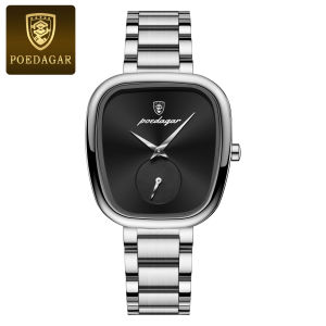 POEDAGAR Women Watch Luxury Rose Gold Watch for Women Original Stainless Steel Waterproof Ladies Watch Quartz Wristwatch Elegant Womens Watches +Box