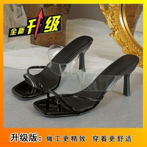 [Free Shipping] Simple High-Heeled Sandals New Style Versatile Flip-Flops For Women Perfect For Summer Wear Fashionable