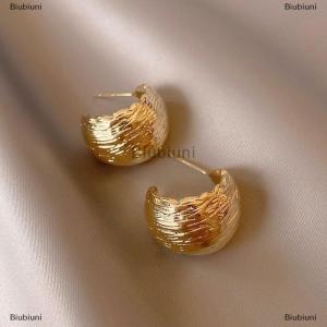 [COD] Biubiuni 1 cặp thiết kế tối thiểu kim loại phóng đại hình học tai Stud Bông tai cho phụ nữ cô gái thời trang khí đồ trang sức bên phụ kiện đơn giản