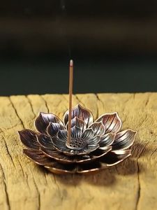 Incense Burner Multi-Level Ash Catcher Incense Burner Base Heavy Duty Metal Buddhism Decor COD