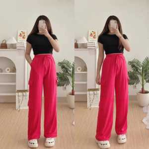 Celana Cargo Wanita Highwaist Premium Jumbo || Cargo Pants Wanita Terbaru || Celana Kargo Wanita