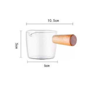 NOWNICE Measure Mug Espresso Measuring Cup 75ml Heat-resisting Glass Clear Kitchen Mug Durable Double/Single Mouth Kitchen Tool