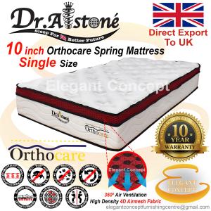 (Limited Edition) Dr.Alstone (Edition Export to UK) 10 inch Orthocare (King/Queen /Super Single/ Single) Mattress Tilam Cooling Aloe Vera Fabric Pure Purifier Include 4 inch Plush Top with 360º Air Ventilation