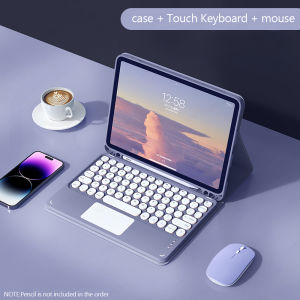 Detachable Magnetic Wireless Bluetooth Keyboard Mouse Case for Samsung Galaxy Tab S9 S8 S7 FE Plus A9 Plus A8 A7 S6 Lite with Touchpad Keyboard Case