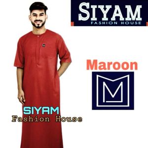 JUBAH LELAKI COTTON LENGAN PENDEK BUDAK