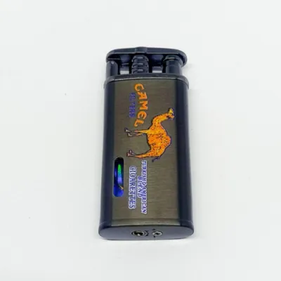 COD BOSKUU Korek Api Gas Bara Jet Logam Retro Motif Classic