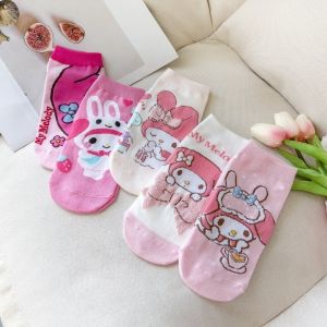 Kawaii Sanrio Hello Kitty Sock Cute Cartoon My Melody Girls Invisible Student Christmas Socks Gifts for Friends