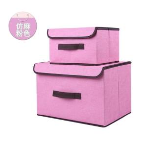 Wiser 2in1 Plain Color Foldable Storage Box Organizer With Cover