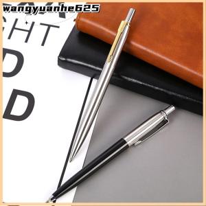 [WYH Store] 👗 luxury qualitymetal Ballpoint Pen stainless steel color Press signature pen ball point pen Stationery Office Supplies new