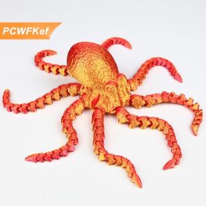 【PCWFKef】 3D in có khớp nối bạch tuộc poseable xúc tu Bàn đồ chơi PLA điêu khắc cho Kid Jointed cơ thể trang trí đồ chơi