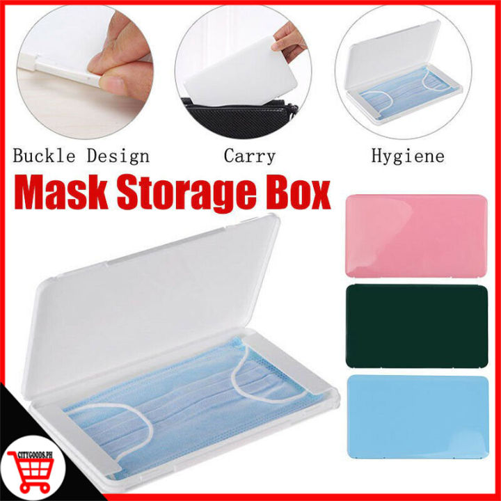 City Goods Portable Face Mask Storage Case Dustproof Carry Box Masks