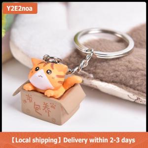【Local shipping】 Lovely Cartoon Cat Key Rings Chains Pendant Ornament For Bag Car Keychain Gift